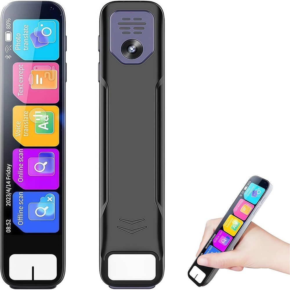 Ai Smart Pens Chat Gpt, Scan PenChat Gpts, Instant Answers, Offline Translation, 150+ Languages, Hd Touchsn, Multipurpose Translation Device (Black)