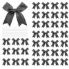 100 Pcs Twist Tie Bows Satin Ribbon Bow 3.3 Inch Gift Wrap Bow Craft Bows for Gift Wrapping, Party Decorations Gifts Bag DIY Treat Bags Black (Black, 1 Count(Pack of 100)) view 1