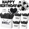 5 Senses Gift Bags for Him with Labels, 12.6"x 9.8"x 4.2" Gift Bag Tissue Paper Happy Birthday Decorations Kit with Banner, Balloons, Rose Petals, Card for Men, Women, Wedding, Valentine's Day view 1