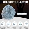 1.1lb Bulk Raw Celestite Cluster Rough Crystal-Natural Celestite Cluster Raw Stones Crystal for Tumbling, Cabbing, Fountain Rocks, Decoration, Polishing, Wire Wrapping, Wicca & Reiki Crystal Healing view 2