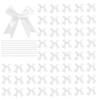 100 Pcs Twist Tie Bows Satin Ribbon Bow 3.3 Inch Gift Wrap Bow Craft Bows for Gift Wrapping, Party Decorations Gifts Bag DIY Treat Bags White (White, 1 Count(Pack of 100)) view 1