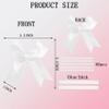 100 Pcs Twist Tie Bows Satin Ribbon Bow 3.3 Inch Gift Wrap Bow Craft Bows for Gift Wrapping, Party Decorations Gifts Bag DIY Treat Bags White (White, 1 Count(Pack of 100)) view 2