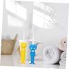 Healvian 4 Sets Manual Toothbrush with Suction Cup and Racing Cartoon Bristles Tooth Cleaner for Boys and Washable Oral Care Stain Removal and Cavity Prevention view 3