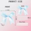 100 Pcs Twist Tie Bows Satin Ribbon Bow 3.3 Inch Gift Wrap Bow Craft Bows for Gift Wrapping, Party Decorations Gifts Bag DIY Treat Bags Light Blue (Light Blue, 1 Count(Pack of 100)) view 2