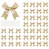 100 Pcs Twist Tie Bows Satin Ribbon Bow 3.3 Inch Gift Wrap Bow Craft Bows for Gift Wrapping, Party Decorations Gifts Bag DIY Treat Bags Golden (Golden, 1 Count(Pack of 100)) view 1