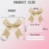 100 Pcs Twist Tie Bows Satin Ribbon Bow 3.3 Inch Gift Wrap Bow Craft Bows for Gift Wrapping, Party Decorations Gifts Bag DIY Treat Bags Golden (Golden, 1 Count(Pack of 100)) view 2