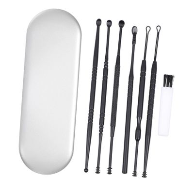 Abaodam Professional Earwax Removal Kit Stainless Steel Ear Picks Portable Spiral Earwax Cleaning Tools Comfortable Safe Ear Canal Cleaner