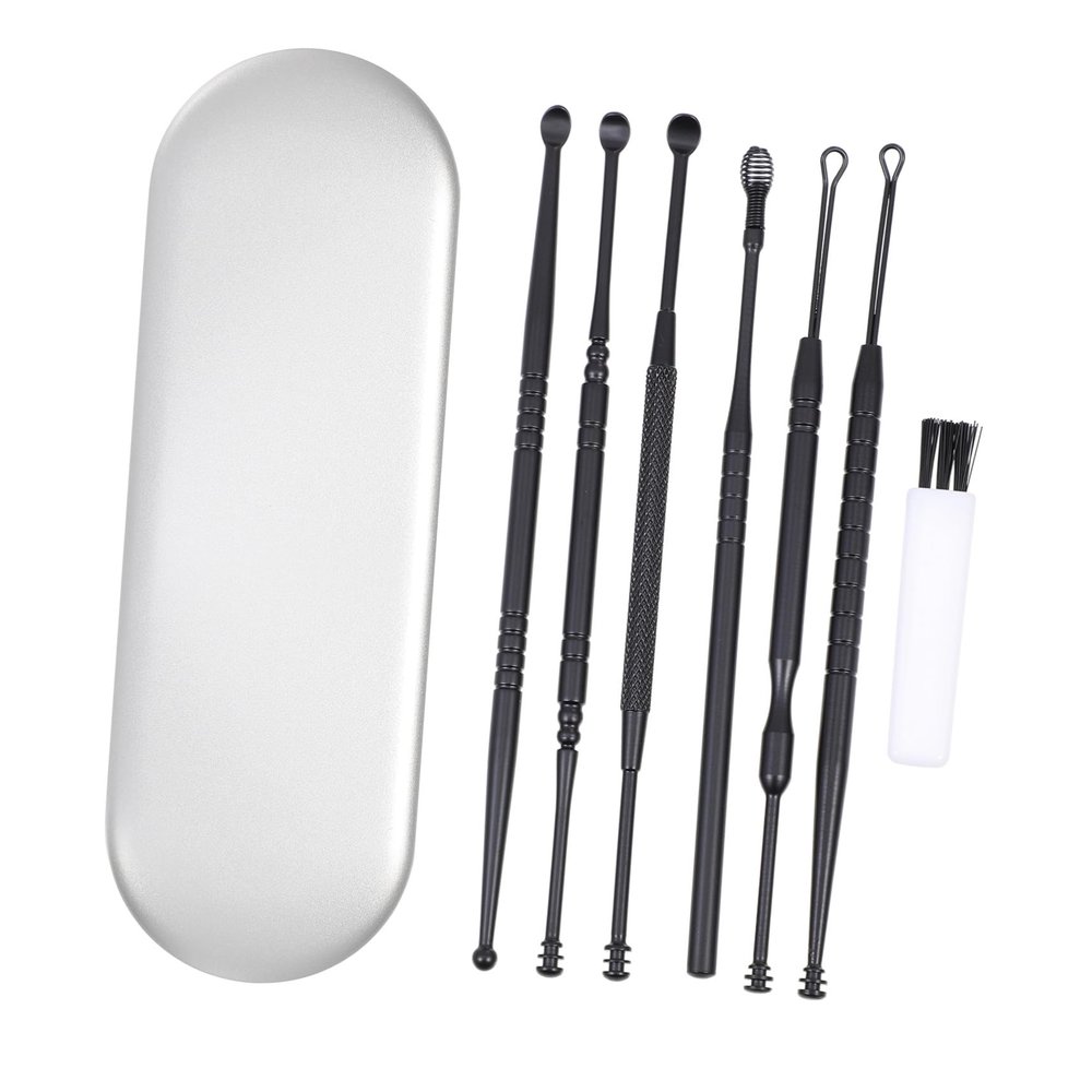 Abaodam Professional Earwax Removal Kit Stainless Steel Ear Picks Portable Spiral Earwax Cleaning Tools Comfortable Safe Ear Canal Cleaner