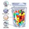 Kulvie Premium 5 PCS Stand-Up Ziplock Metallic silver Pouches (6.3x8.6 inch) Resealable Food Storage Bags with Clear Window for Snacks, Coffee, Candy Reusable, Leakproof, Eco-Friendly view 2