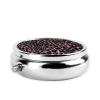 Rose Pink Leopard Print Round Pill Box Small Pill Organizer with 3 Compartments and Mirror, Portable Travel Metal Pill Case Fits in Pocket view 3