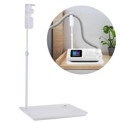 Bedside Retractable CPAP Hose Holder - (Wall-Damage-Free) White Adjustable Height Hook for Hanging Mask & Tubing to Keep CPAP Supplies Tidy & Boosts Sleep Quality