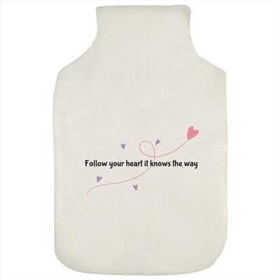 Azeeda 'Follow Your Heart' Hot Water Bottle Cover (HW00045374)