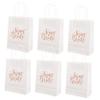 SEWACC 6Pcs Wedding Party Favor Bags with Handles Paper Tote Bags for Bridesmaids and Guests for Candy Treats and Small Surprises for Bridal Showers and Celebrations view 1
