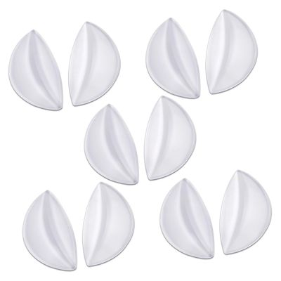 WRITWAA 10 Pairs Adhesive Gel Arch Pads Cushioning Support Insoles for Flat Foot Comfort Non-Slip Foot Inserts for Sports Shoes Sandals Slippers Comfortable Design