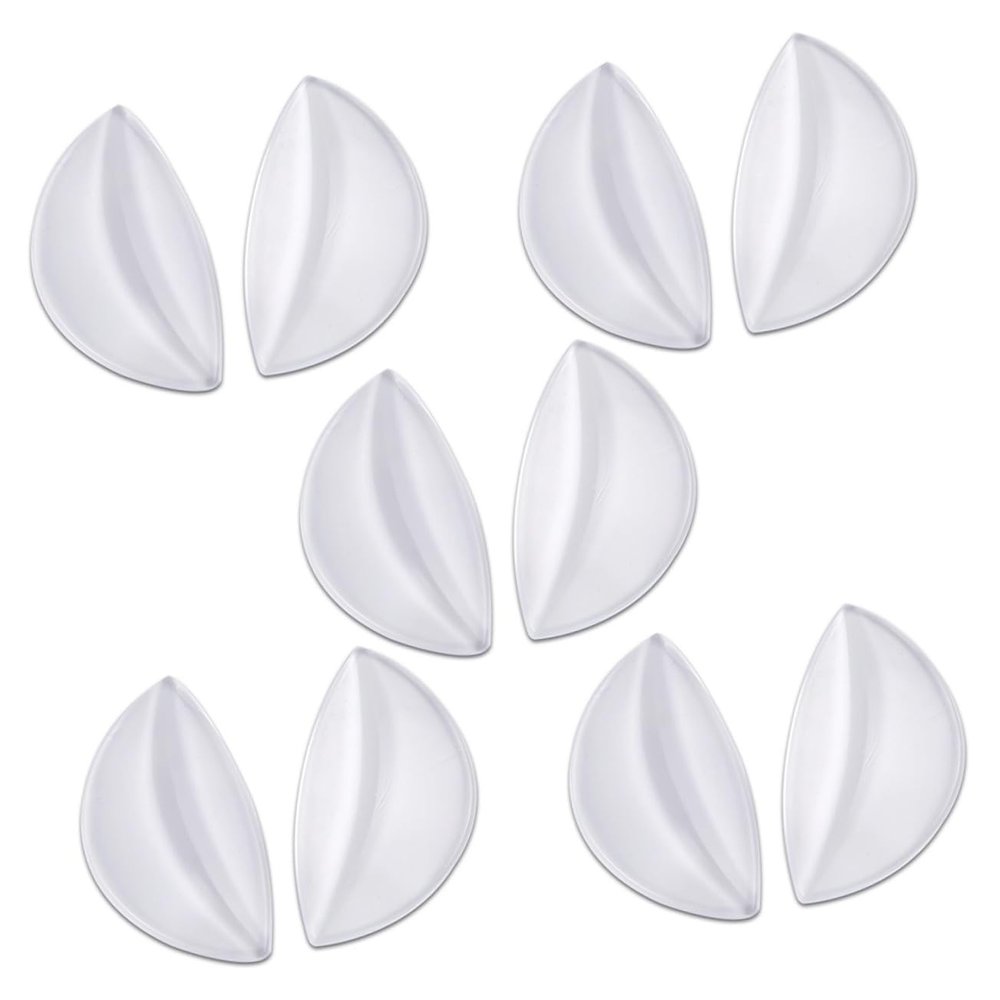 WRITWAA 10 Pairs Adhesive Gel Arch Pads Cushioning Support Insoles for Flat Foot Comfort Non-Slip Foot Inserts for Sports Shoes Sandals Slippers Comfortable Design