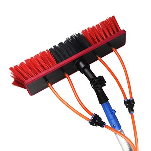 Glass Cleaning Brush Home Water Fed Telescopic Pole Kit Solar Panel Brush Rotating for Photovoltaic PanelTelescopic Water Fed Window Cleaning Pole Brush 3-12m Solar Panel & Window Cleaner E