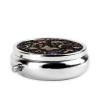 Mushroom Floral Mystical Moth Round Pill Box Small Pill Organizer with 3 Compartments and Mirror, Portable Travel Metal Pill Case Fits in Pocket view 3
