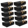 Mipcase 10pcs Black Folding Paper Proposal Boxes with Ribbon for Bridesmaid Wedding Favor Storage Cases Cardboard Packaging for Birthday and Party Presents view 1