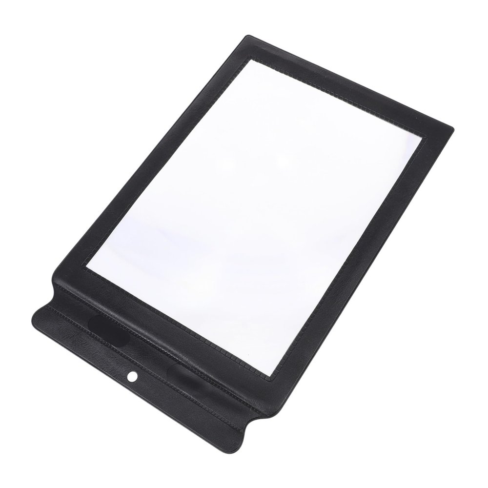 Holibanna Portable Handheld Magnifier Lightweight Reading Glass with Black Frame for Elderly Low Easy Carry for Books Newspapers Maps and Electronics