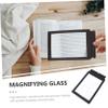 Holibanna Portable Handheld Magnifier Lightweight Reading Glass with Black Frame for Elderly Low Easy Carry for Books Newspapers Maps and Electronics view 3