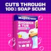 Mr. Clean Magic Eraser Sponge, Bathroom, Shower, Tub Cleaner, Soap Scum Remover, Bathroom Cleaning Supplies, Dawn Cleaning Power with Lemon Scent, Shower & Tub, 6ct view 2