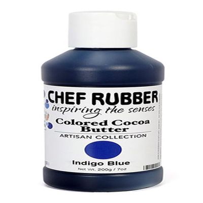 Chef Rubber Cocoa Butter, Artisan Collection - Indigo Blue 7 Ounce