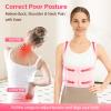 GooseFit Posture Corrector for Women & Men, Adjustable Back Brace with Shoulder Straightener & Lumbar Support for Upper & Lower Back Pain Relief, Spine Support, Hunchback & Scoliosis, Gray, Small view 2