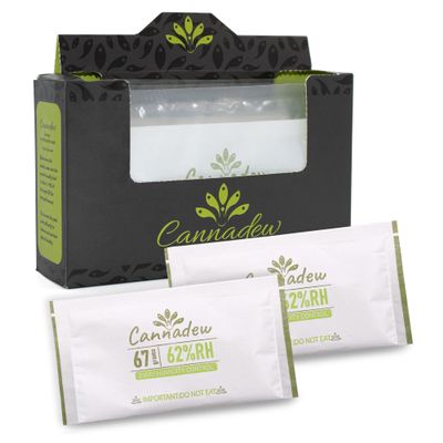 Cannadew 62% Two-Way Humidity Control Packets, 67g (10 Pack) Moisture Absorbers & Hydration Packets for Storage