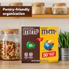 M&M'S Milk Chocolate & M&M'S Peanut Fun Size Candy Individually Wrapped Milk Chocolate Variety Pack Pantry Cube Easy Open and Close Dispenser for Convenient Snacking, 50 Ct Bulk Box view 4