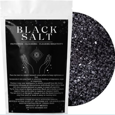 Black Salt for Protection Essential Wiccan & Witchcraft Supplies for Rituals, Spells, and Purification - Premium Sal Negra for Brujeria, Spiritual Cleansing, and Sacred Practices (2oz)
