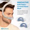 2 PCS N30i Nasal Cushion for AirTouch N30i (W),1 pc Soft Fabric Nasal Cushion& 1 pc Velvet-Lined CPAP Nasal Cushion for AirTouch N30i,Soft Fabric for All Seasons, Velvet-Lined for Fall/Winter(Blue) view 2