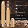 Aluminum Cigar Case Tube Portable Stainless Steel Elegant Travel Single Metal Cigar CaseTube Humidor Air Tight Smell Proof Cigar Holder Case Accessories for Business Travel Outwork -1Pack (Black) view 2