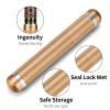 Aluminum Cigar Case Tube Portable Stainless Steel Elegant Travel Single Metal Cigar CaseTube Humidor Air Tight Smell Proof Cigar Holder Case Accessories for Business Travel Outwork -1Pack (Black) view 3
