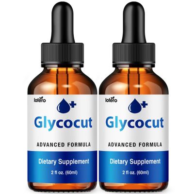 (2 Pack) Glycocut Drops, Glyco Cut Liquid Supplement Blood Support Formula, Premium Optimizer Stabilizer Cleaner, Restore Energy Vitality Health for Healthy Body Flow Pressure Circulation Gotas (4 oz)