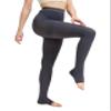 AMZAM Medical Compression Pantyhose for Women Men, 15-20 mmHg Graduated Compression Tights, Opaque Toeless Compression Stockings Waist High Support Tights for Edema, Varicose Veins, DVT, Grey XL view 2
