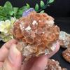 120-180g 1pc Orange Aragonite Crystal Nepheline Cluster Irregular Rough Stone for Fengshui Decorati view 2