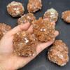 120-180g 1pc Orange Aragonite Crystal Nepheline Cluster Irregular Rough Stone for Fengshui Decorati view 4