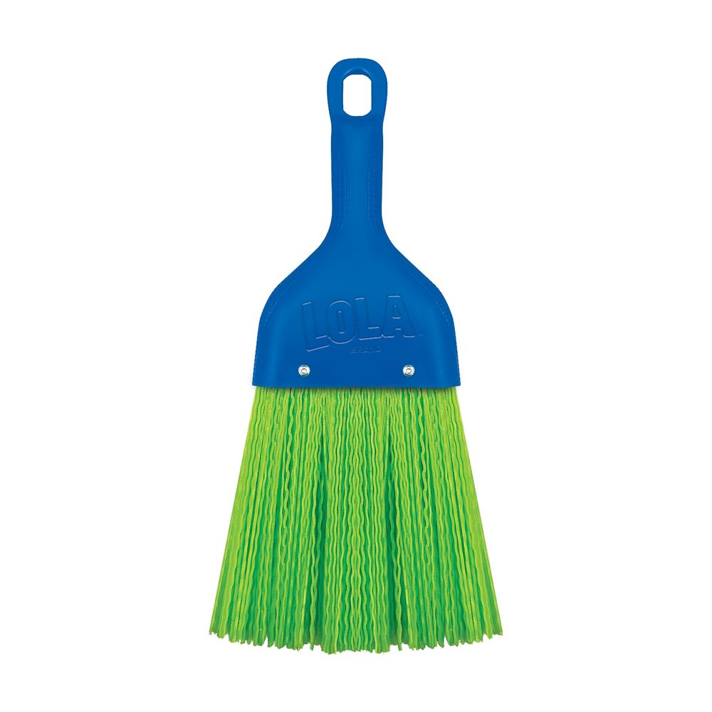 LOLA Heavy Duty Whisk Broom, Hand Brush, Durable Bristles, Whisks Away Dirt & Debris, Compact, Hang Hole for Easy Storage, Indoor/Outdoor, 1 Pack
