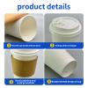 100 Pack Disposable Coffee Cups With Lids straws sleeves Disposable cups Paper Cup Tea Cups for Hot To with lids Cupping set Beverages shop Home Office Party Travel(100, 8, ounces) view 4