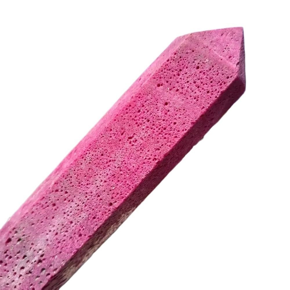 1pc 500-600g Ruby Obelisk Quartz Crystal Ruby Ore Pillar Demagnetization Tower