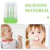 IWOWHERO Oral Cleaner Kit Soft Silicone Toothbrush for Newborns Tongue Scraper and Transparent Stand Gentle Gum and Teeth Care Tool Complete Oral Hygiene view 3
