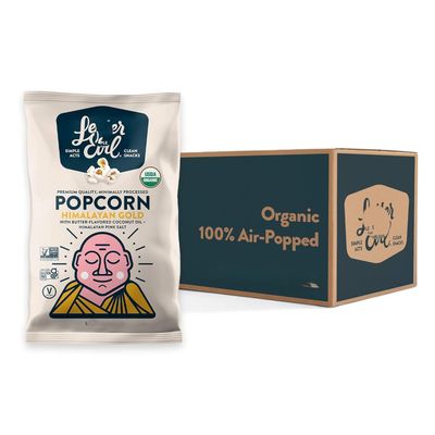 Lesser Organic Evil Himalayan Gold Organic Popcorn, No Artificial Ingredients, Coconut Oil, 80 calories per bag, 0.65 Ounce (Pack of 14)