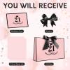 YoungTree 21st Birthday Gift Bag with Tissue Papers and 1 Greeting Card Ribbon, 12.6" x 8.6" x 4.3" Pink Black 21 Year Old Birthday Gifts, Elegant Present Bags for 21st Birthday Decorations Supplies view 3