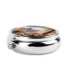 Beautiful Pylons in The Distance This Small, Round, Three-Compartment Travel Pill Box is Perfect for Storing Daily medications, Vitamins, and on-The-go. view 3