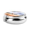 African Savanna Giraffe This Small, Round, Three-Compartment Travel Pill Box is Perfect for Storing Daily medications, Vitamins, and on-The-go. view 3