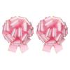 MECCANIXITY 2 Pcs 14 Inch Giant Large Pull Bow Big Metallic Car Bows Ribbon with Gold Edge for Wedding Presents Gift Wrapping Christmas, Pink view 1