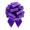 MECCANIXITY 5pcs 6 Inch Large Pull Bow Metallic Purple Gift Wrapping Bows with Gold Edge for Wedding Baskets Presents Christmas view 1