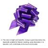 MECCANIXITY 5pcs 6 Inch Large Pull Bow Metallic Purple Gift Wrapping Bows with Gold Edge for Wedding Baskets Presents Christmas view 4