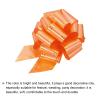 MECCANIXITY 5pcs 4 Inch Large Pull Bow Metallic Orange Gift Wrapping Bows with Gold Edge for Wedding Baskets Presents Christmas view 4