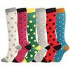 6 Pairs Knee High Graduated Compression Socks For Women and Men - Best Sports, Yoga, Travel & Flight Socks - Running & Fitness 15-20mmhg (Six 8, S) view 1